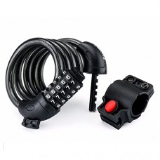 ezyoutdoor Black 4-feet Cable Bike Lock Topc Drill Resistant for Protection & Security with Holder - B01L8QLDWI